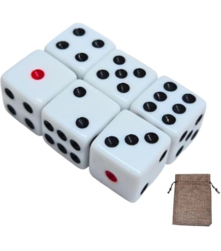 Amazon | Levarage 0029 サイコロ ブラック 小サイズ 6個組 黒